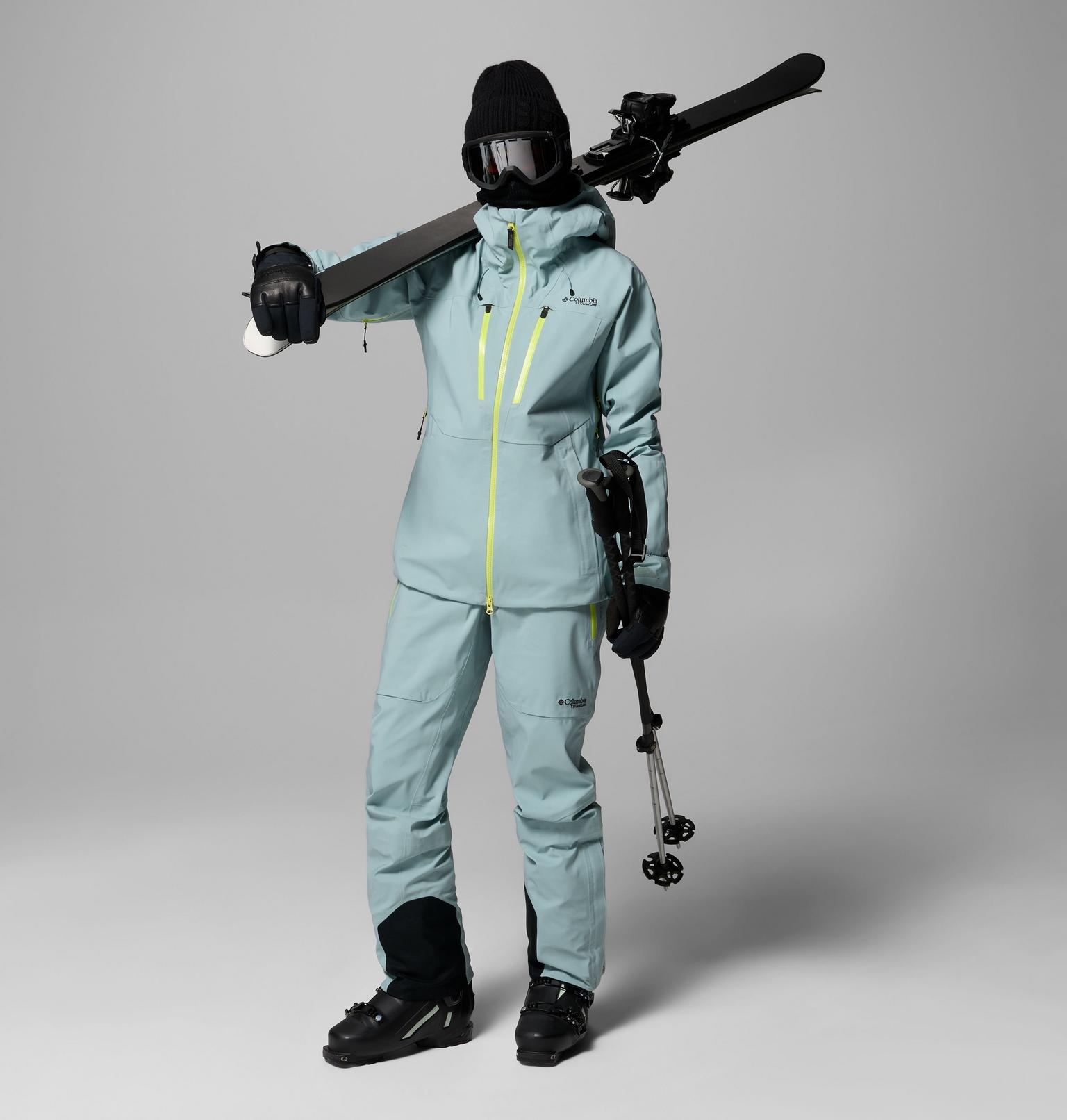 کاپشن اسکی شل ضدآب سه‌لایه زنانه Women's Platinum Peak™ II 3L Waterproof Ski Shell برند Columbia –